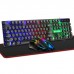 Luminous Keyboard Mouse Headset Mouse Pad Four-piece Kit Punk 104 Keys Keyboard Mouse Headset Kit