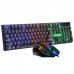 Luminous Keyboard Mouse Headset Mouse Pad Four-piece Kit Punk 104 Keys Keyboard Mouse Headset Kit