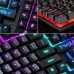 T-wolf T20 Wired Membrane Keyboard Computer Colorful Backlight