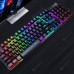 T-wolf T20 Wired Membrane Keyboard Computer Colorful Backlight