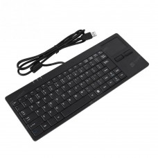 Wired USB Ultra-thin Mute Built-in HUB Mini Business Office Keyboard with Touchpad