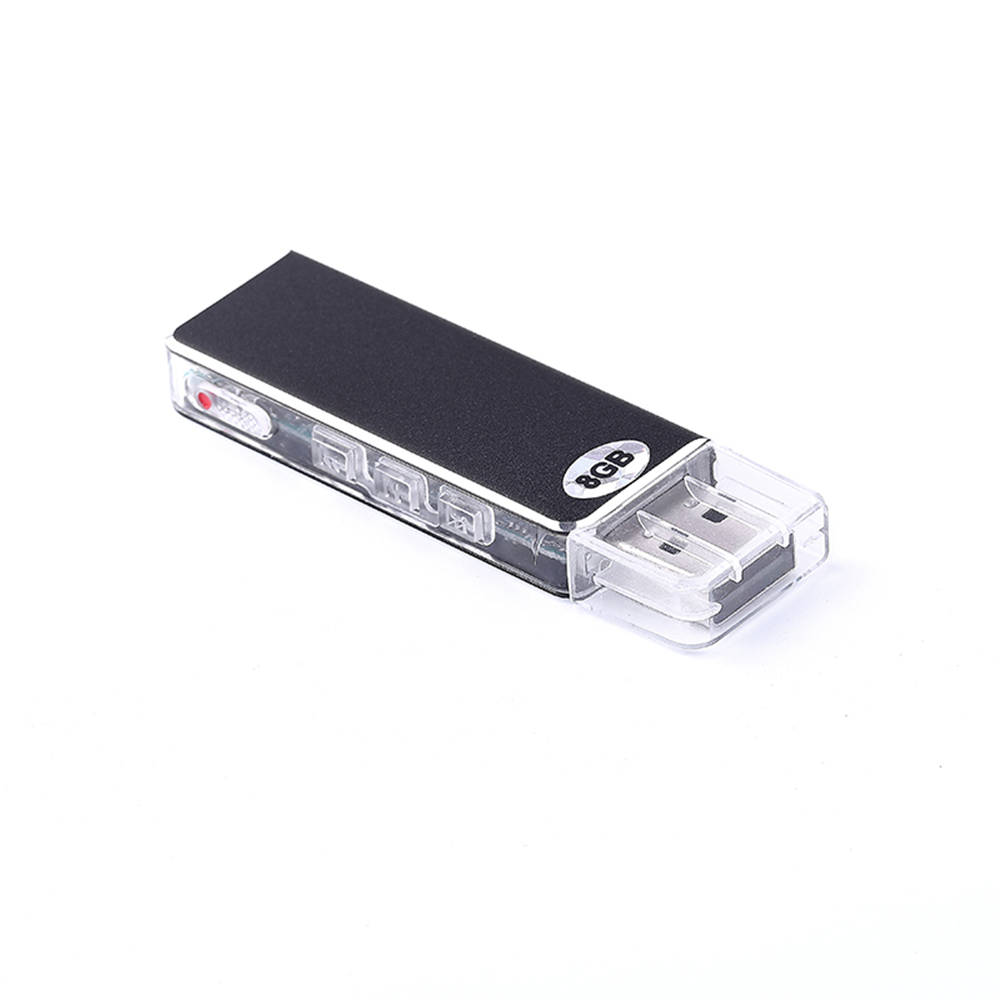 Mini Usb Recorder 13 Hours Alone Digital Voice Recorder- Black 1+8GB