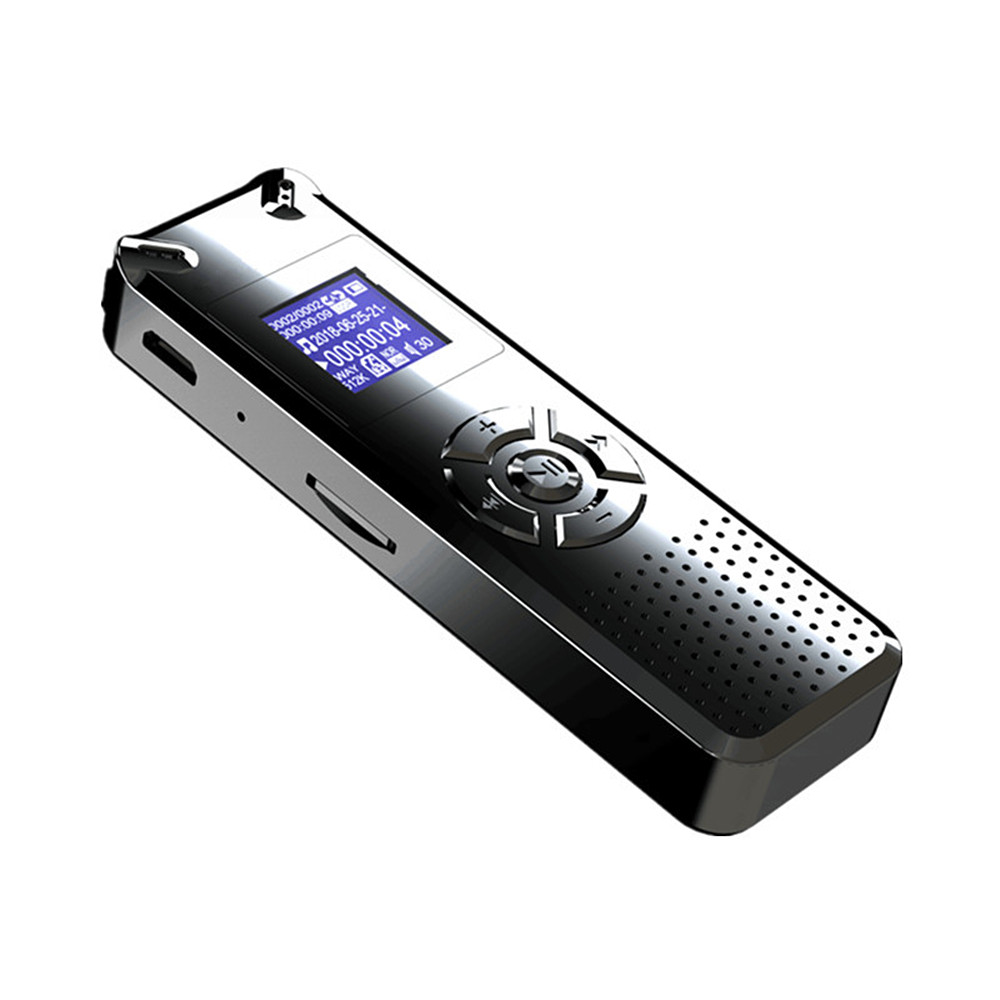 Hd Professional Intelligent Digital Voice Recorder Noise-Canceling MP3 Recorder- Black 1+8GB