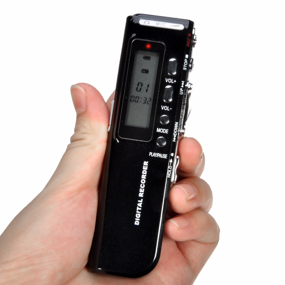 8 G USB Hd Audio Digital Audio Recorder Mp3 Battery- Black 4G