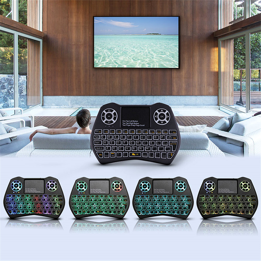 Wireless Keyboard Support Multilingual Flying Squirrels Mini Seven Dazzle Colour - Black