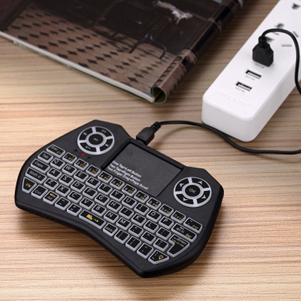 Wireless Keyboard Support Multilingual Flying Squirrels Mini Seven Dazzle Colour - Black