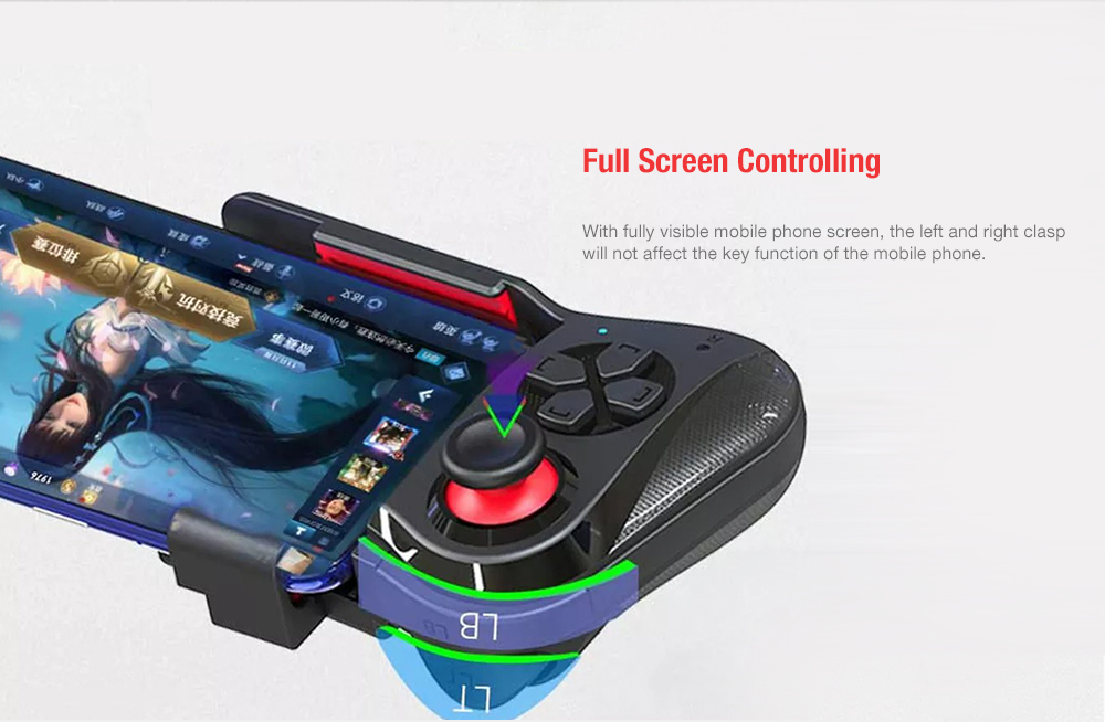 059 Wireless Bluetooth Single Hand Gamepad Game Controller for PUBG - Black