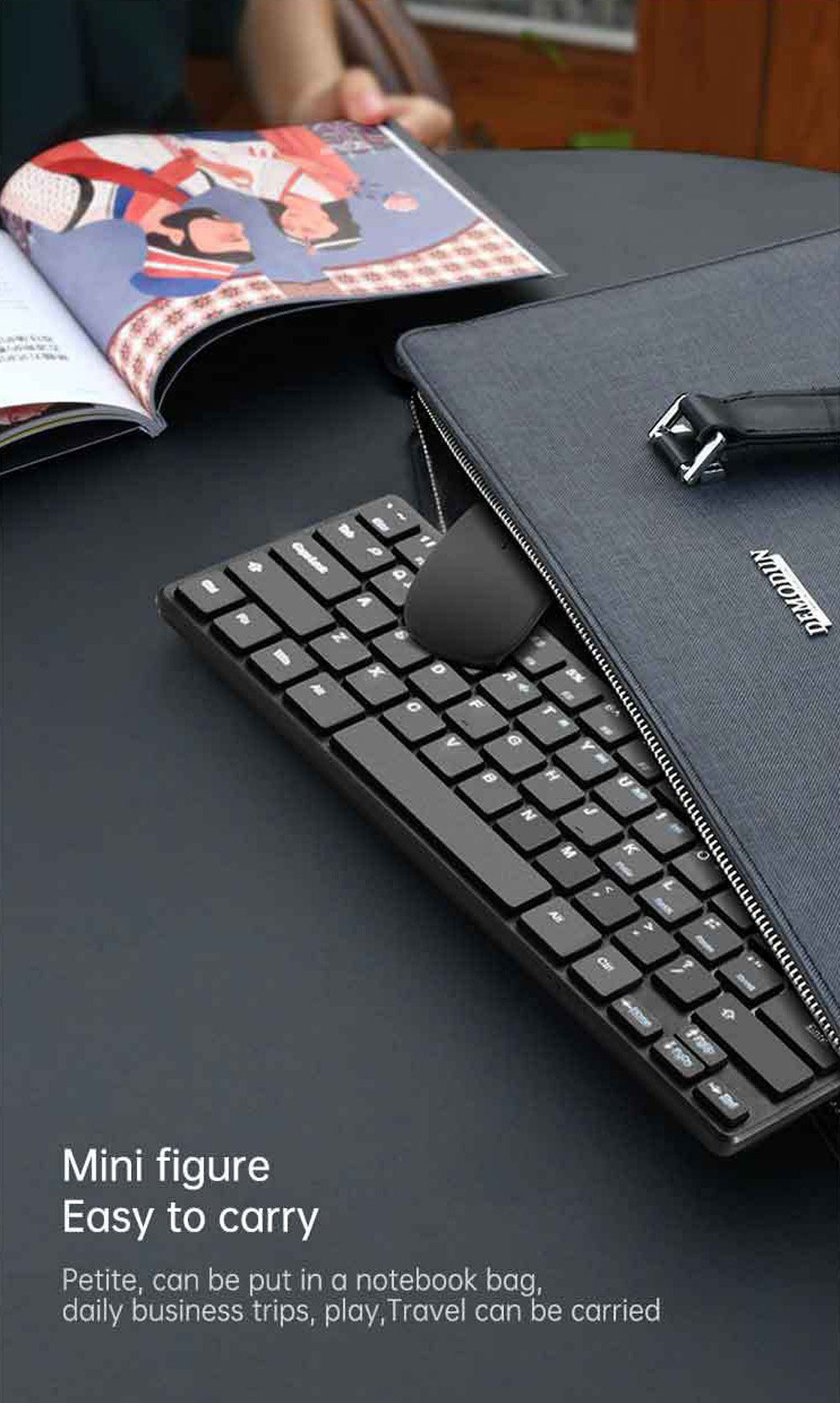 Wireless Keyboard and Mouse Set - Black