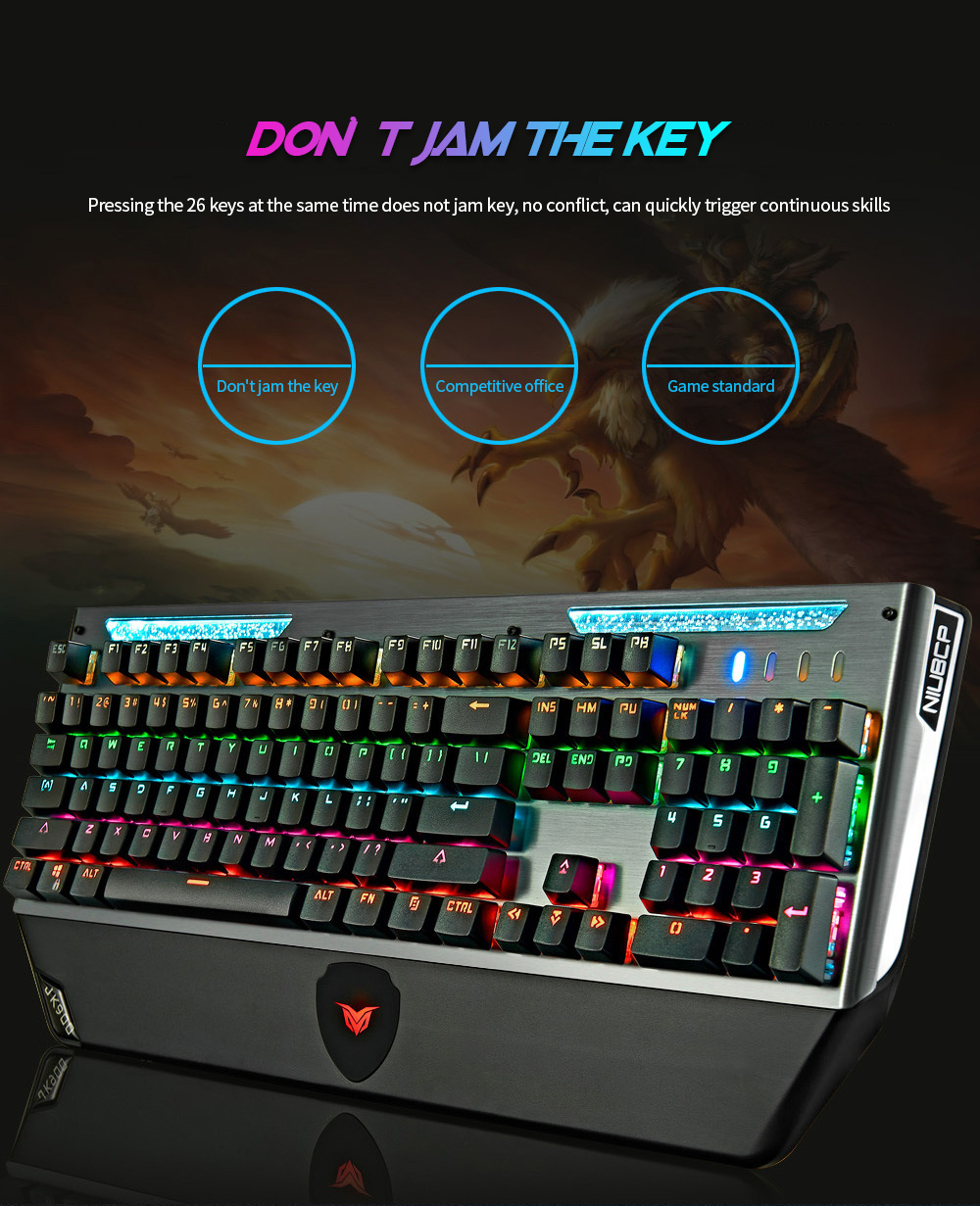 Professional Gaming Mechanical Keyboard Don't jam the key